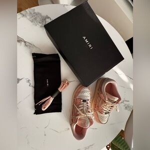 AMIRI Kids  Blush and White Sneakers
